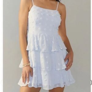 Francesca’s Blue Ruffle Dress NWT